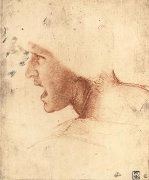 Leonardo Da Vinci : Head of a Warrior